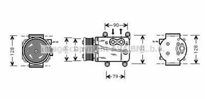 AVA QUALITY COOLING fdak105 -  Компрессор, кондиционер
